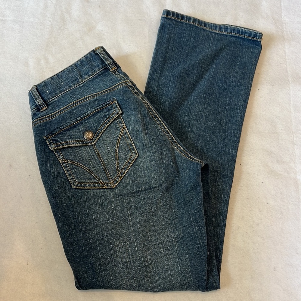 Ann Taylor Loft petites 00P blue jeans wide boot